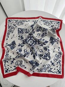 1pc 70*70cm Square Scarf Women Satin Bandana Print Bag Scarves Head Band Fashion Lady Hair Shawl Wrap Female Neckerchief Hijab