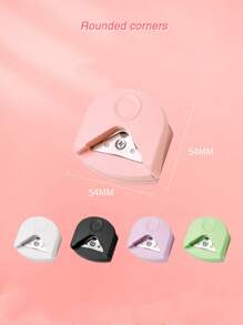 1pc Multi-Color Corner Cutter: Perfect Corner Rounder For Photos And Cards, DIY Corner Cutting Tool With R4 Radius - Corner Rounding Tool For Crafts, Photos, Paper And Cards - Square And Pointed Round Edge Trimmer - School And Office Supplies