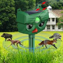 1 Pc Outdoor Solar Ultrasonic Animal Repeller - Multi-Animal Deterrent Targeting Squirrels, Raccoons, Skunks, Foxes & Deer For Garden & Yard - Green - View 9