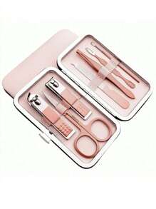 1 Piece Manicure Set Nail Clippers Set Men And Women 8 In 1 Toenail Clippers Personal Care Tools With Portable Travel Case Manicure Pedicure Tools Beauty Set Gift Suitable For Men Women Family Friends Wife Various Colors And Styles (Different Batches Do Not Affect The Use And Appearance)