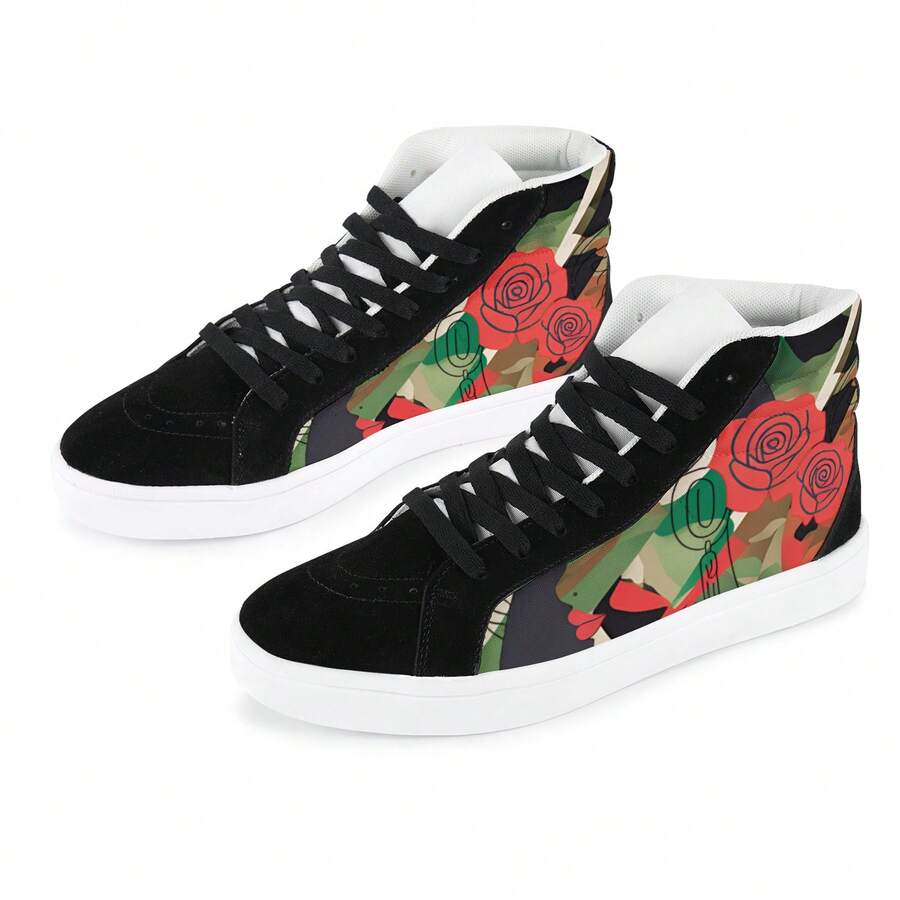 Capricornus High Top Women's Caricature Black Sneaker - Black - View 1