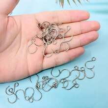 50/100/200pcs Stainless Steel Mini S-Hooks, Multi-Function Metal Hangers For Wall Decor And Hanging Accessories – Premium Rust-Resistant Home And Furniture Hooks For Curtain Rods, Closet, Kitchen, Living Room, Bedroom, Office, Garden Decor, Easter Decor And Mother's Day Seasonal Style, Easy-Install, Space-Saving, Crystal Chime Display, Versatile Decorative Hooks For Fashionable Organization And Visual Appeal, High-Convert, Long-Lasting Kitchen, Bath, And Home Accessory Solutions - Multicolor - View 3