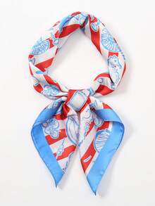 1 Khăn vuông in họa tiết đơn giản 70cm, Khăn bandana phong cách mùa xuân mới dành cho nữ, Đai lưng đa năng, Cà vạt phụ kiện, Khăn trùm đầu, Cà vạt thời trang cho trang phục - Nhiều màu - Xem 5