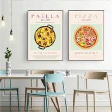 1 pieza Impresión de póster de pintura en lienzo de sushi de té verde de delicias para decoración de pared de sala de estar, cocina, dormitorio, comedor, regalo, opcional marco moderno, pósteres, arte de pared, pinturas en lienzo para decoración de cocina - Multicolor - Ver 4