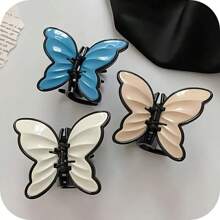 1/2/3 Peça(s) Presilha de Cabelo com Borboleta Bicolor na Moda, Acessório de Cabelo Fashionista Feminino, Adequado para Usar Presilhas de Borboleta em Qualquer Ocasião, Garra de Cabelo, Presilha de Mandíbula, Presilha de Cabelo, Clipe de Cabelo, Presilha de Cabelo