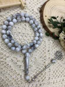 45 件亚克力仿树脂 Tasbih 穆斯林念珠玫瑰经手链项链，适合日常礼拜 - 彩色 - 查看 12