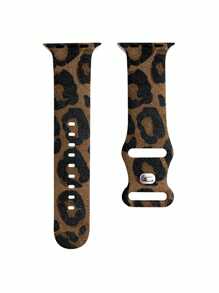 Cute Summer Bowknot Leopard Print Apple Watch Strap For Women – Sweet Fashionable Replacement Band Compatible With Apple Watch Ultra/SE/S10/8/7/6/5/4/3/2/1 Series