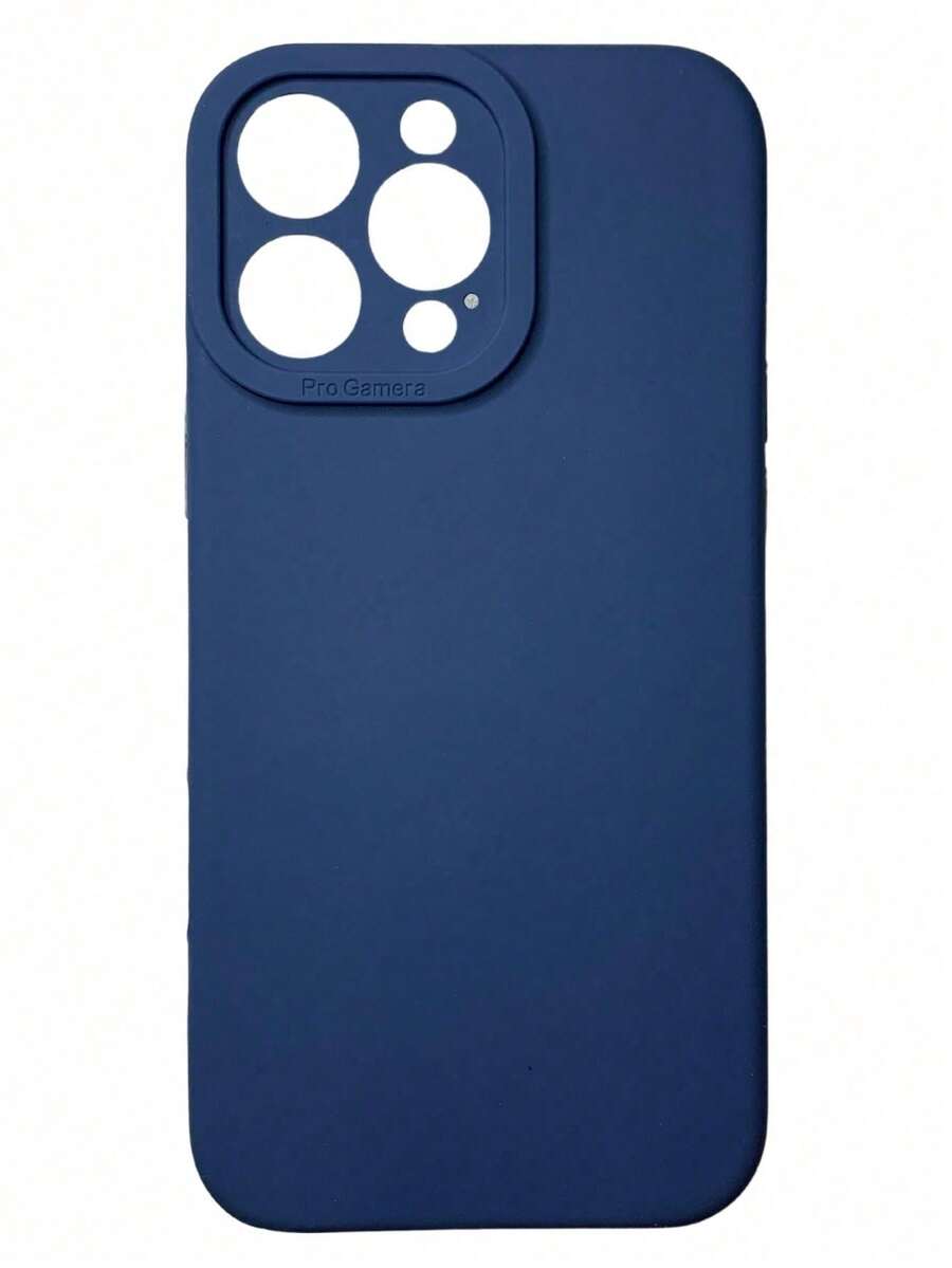 Case Cover Silicone Velvety Rubber With Closed Camera Square High Relief For Cell Phone 16 Pro Max Brown, Green, Orange, Red, Assorted Colors - Navy Blue - View 1