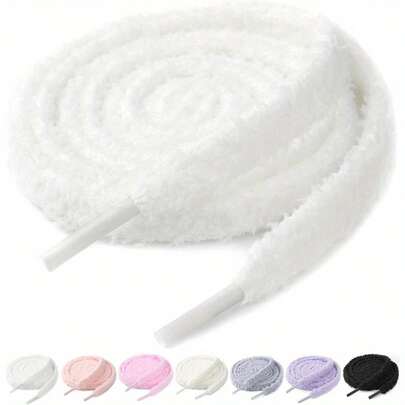 1 para bardzo szerokich i grubych, puszystych sznurówek, odpowiednich do różnych butów, odzieży i akcesoriów ze ściągaczem, butów damskich, trampek męskich, butów zimowych