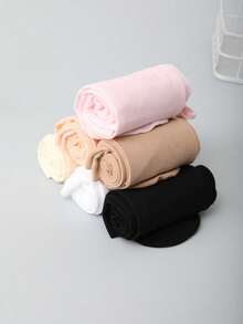 6 Pairs Girls Solid Elastic Tights, Breathable And Comfortable Dance Stockings For Young Girls, Suitable For Dance Practice - Multicolor - View 5