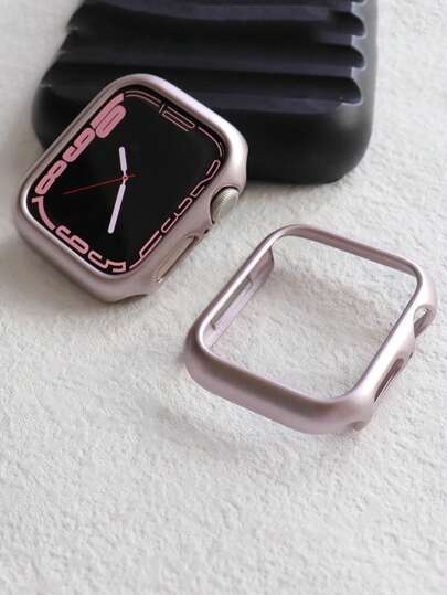 1pc Apple Watch Protective Case, Half-Wrapped PC Hard Shell Cover Without Screen Protector, Suitable For Apple Watch Series 9/8/7/6/5/SE/4/3, 38mm/40mm/41mm/44mm/45mm/49mm (Watch And Strap Not Included)