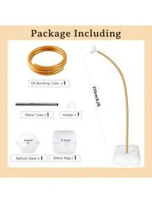 1/2pcs Gold Balloon Arch Stand Kit, Free Bending Shape Balloon Column Stand With Base, Half Arch Balloon Stand For Floor, Ideal For Wedding Birthday Valentines Decorations - Multicolor - View 18