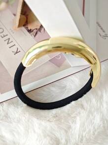 1pc Metal Ponytail Hair Tie Jewelry For Women, Minimalist And Fashionable, Suitable For Party And Daily Wear