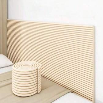 1pc Anti-Collision Soft Padded Wall Sticker, Tatami Soft Pack Headboard Wall Padding For Kids Room, Window Sill, No Formaldehyde, Insulation, Self-Adhesive And Easy To Apply, Waterproof, Oil-Proof, Moisture And Mildew Proof, Odorless, Suitable For Various Smooth Surfaces