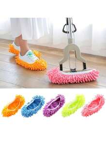 Set Of 4 Ultra-Fine Microfiber Mop Slippers - Washable And Reusable Shoe Covers That Make Floor Cleaning Easy, Soft Foot Covers Suitable For Dusting In Bedrooms, Kitchens, And Bathrooms.