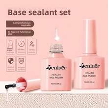 1 件 10 毫升玻璃面漆持久透明橡胶面漆 LED UV 强化指甲高光泽面漆凝胶指甲油 - 彩色 - 查看 3