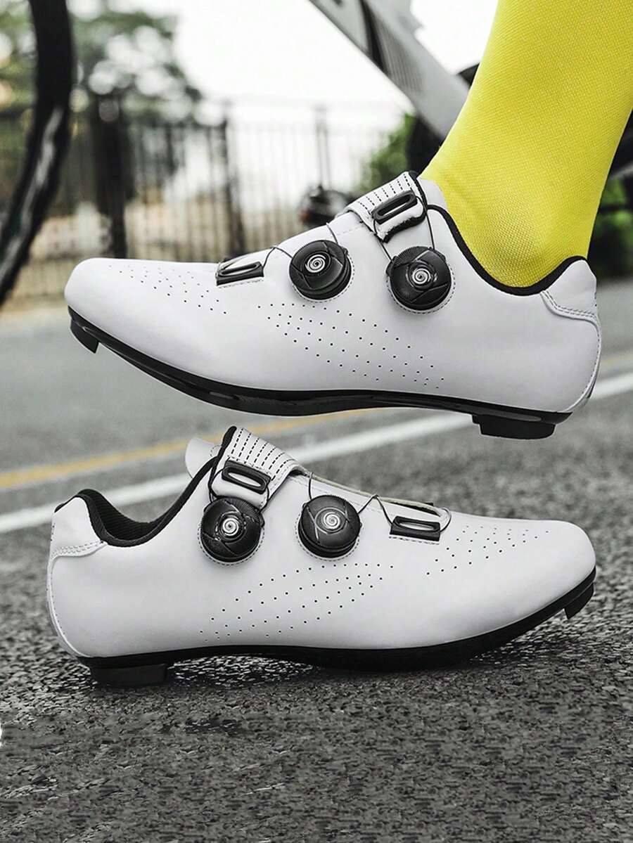 Women's Professional Cycling Shoes; New Women's Outdoor Professional Cycling Shoes; Women's Road Flat Unlock Mountain Bike Sports Shoes; Women's Road Racing Shoes; Basic Women's Shoes - White - View 1
