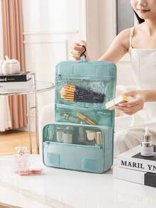 1pc Summer Travel Makeup Bag, Holiday Toilette Bag, Portable Waterproof Storage Bag, Large-Capacity Storage Bag, Multi-Functional Cosmetics Storage Bag, Suitable For Family Beach Trips, Business Trips, Beaches, Gifts For Friends, Gifts For Mom, Birthday GiftsFor Women Storage Organizer Travel Essentials Back To School Dormitory Storage