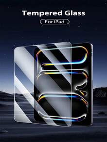 2 件 - 高清晰度、高透射率、防刮、防摔、全屏覆盖、防指纹、灵敏触摸、钢化玻璃、屏幕保护膜、兼容 iPad - 無色 - 查看 3