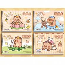 Opciones: 4 piezas/2 piezas/1 pieza, Cuaderno de espiral serie Capibara A5, Cuaderno grueso de Capibara, Libreta para toma de notas de estudiantes, Mini libreta portátil con diseño de delfín, Adecuado como regalo de temporada de vuelta a clases, Regalo perfecto para estudiantes (estilo aleatorio), Se incluye un cuaderno - Multicolor - Ver 14