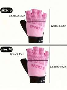 1 par de guantes deportivos antideslizantes para niños, de media-dedos | Deportes al aire libre, ciclismo de montaña, pesca, adecuado para niños y niñas