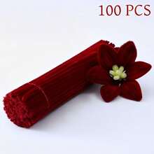 50/100/200/300 Uds. Limpiapipas rojos Ancora, tallos de chenilla rojos Ancora, limpiapipas rojos Ancora a granel para manualidades, suministros de manualidades con palitos peludos, limpiapipas de arte, limpiapipas de colores creativos para manualidades DIY y decoraciones de festivales