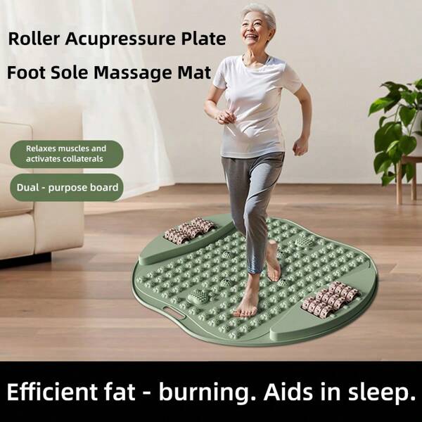 1 pieza Tabla de acupresión para masaje de pies para relajación muscular, auxiliar para cintura y abdomen, gimnasio, deporte, gimnasio, ejercicio en casa, máquinas de gimnasio, entrenamiento en casa