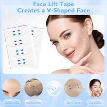 [200pcs/80pcs/40pcs/4pcs] Invisible Face Lifting Tapes, Used To Lift Sagging Skin, Instant Face Tape For Women, Lifting Sagging Skin And Concealing Makeup Tape, For Double Chin & Neck, Face Slimming - Alcohol-Free, Suitable For All Skin Types, Unisex