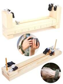1 Stück Paracord Armband Herstellung Holzrahmen Werkzeug, einstellbare Länge Flechten DIY Handwerk Herstellungswerkzeug