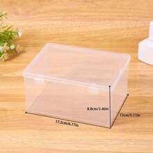 1pc Small/Medium/Large Clear Snap-Open Utility Organizer Box, Portable Storage Container For Toys, Parts And Accessories
