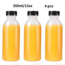 2/4/6/8/10 Stücke klare Plastikflaschen, wiederverwendbare Mini-Saftflaschen mit Deckel, kleine leere Getränkebehälter, auslaufsicher. Für Saft, Milch, Smoothies, Eiskaffee, Fruchtshakes, Soßen, Sirupe und andere Getränke zur Aufbewahrung. Kann Ihren unterschiedlichen Bedürfnissen und Ersatzbedarf erfüllen. - Verschiedenfarbig - Übersicht 26