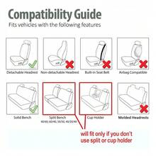 2件套（1个汽车座椅套+1个枕套），线条图案通用型 - 弹性汽车座椅套，轻便透气，防污耐磨，多种颜色可选