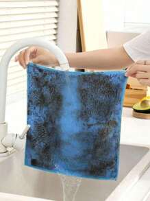 5pcs/10pcs Random Color Reusable Kitchen Cleaning Cloths, Multipurpose Lint-Free Dish Cloths For Kitchen And Bathroom Household Cleaning, Durable Absorbent Towels For Removing Stains And Grease
