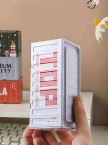 1pc Mini Metal Container Storage Box, Vintage Industrial Style Iron Tin Model Desktop Decor, Prop For Photoshoot, Desktop Office Supply Storage, Small Item Organizer, Great For Mother's Day, Father's Day, Thanksgiving, Christmas, New Year Gift - Multicolor - View 10