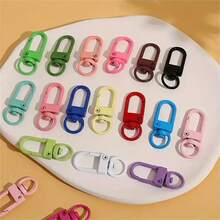 10/20/30/50pcs Macaron Color Swivel Key Chain Accessories With Mini Buckle Bag Decor Pendant DIY Valentine's Day Holiday Small Ornaments - Multicolor - View 10