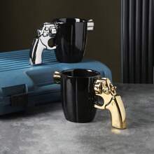 创意左轮手枪杯陶瓷防爆军工风格马克杯个性设计咖啡杯大容量水杯