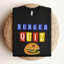 180g Pure Cotton Burger Quiz New Logo Classic T-Shirt Slightly Homme Stylish Streetwear Unisex Designer Clothes Versatile Soft Comfortable Stretched Breathable Summer For Women Graphic Top For Everyday Wear Fashion Casual Print Round Neck Short Sleeve
