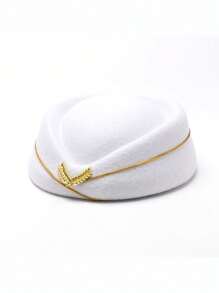 1 Stück Woll-Flugbegleiter Mütze, Militär Marching Band Mütze, Aufführungs Mütze, Zeremonie Mütze, Hotel Service Mütze