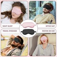 Sleep Mask 2 Packs, Soft Blackout Eye Mask For Women Men, Eye Sleep Shade Cover For Back And Side Sleeper, Sleeping Mask Night Blindfold For Night Sleep, Travel, Nap (Pink, Black)