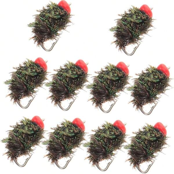Vivid Fly Fishing Hooks 10-Piece Kit Realistic Lures Essential Angling Accessory For Angler
