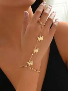 Fashionable & Elegant Butterfly Detailing Finger Chain