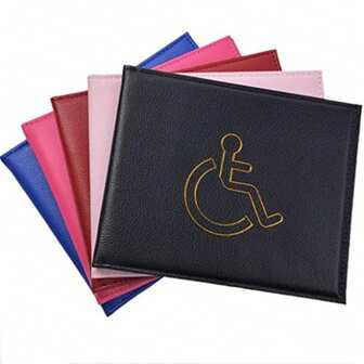 Disability ID Card Holder And Card Wallet - Durable PVC Open-Top Design, With Convenient Symbols, Available In Multiple Colors, Suitable For Daily Commuting And Disability Certificate Document Use. Certificate Case, Disability Certificate Protective Cover, Disability ID Card Protective Cover, Leather-Like ID Card Holder.