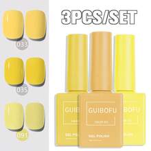 Set de 3 piezas de esmalte de uñas de gel, 0.51oz - 120 colores, arte de uñas de primavera, purpurina semi-permanente, kit de barniz para remojo para manicura y diseño de uñas, un color por frasco