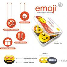 Emoji 28pcs Magnets For Fridge, Refrigerator Magnets For Locker, Decorative Magnetic Board Cabinets Classroom Office Cubicle School Cute Funney Gifts For Adults