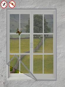 Plasă antițânțari universală sezonieră, de culoare solidă, de înaltă eficiență, care alungă eficient țânțarii din casa ta. Ușor de instalat și potrivită pentru deschiderea ferestrelor pentru ventilație pe timp de vară. Echipată cu un dispozitiv autoadeziv Vicolor pentru instalare. - Gri - Vizualizare 5