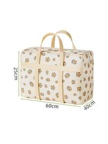 Verstärkter Quiltaufbewahrungssack mit großer Kapazität und Blumenmuster, wasserdicht, Haushalts-Umzugs-Organizer-Tasche für Kleidung, Bettwäsche, Gepäck