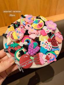 20pcs Cute Hair Clips Assorted Styles For Girls, Bangs & Side Clip Hair Accessories Won't Damage Hair