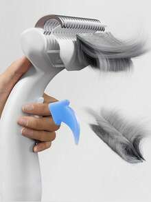 易于清洁的宠物刷，自清洁滑动梳子 - 舒适握感，一键平滑，符合人体工程学的宠物美容刷，适用于狗和猫，非常适合梳理和平滑，适用于猫和狗 - 彩色 - 查看 6