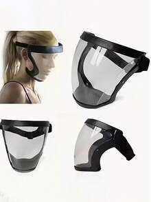 Full-Face Transparent Protection Mask With Adjustable Buckle Full Shield Mask Transparent Moto Cycling Windproof Mask Dustproof Anti-Wind Welding Glasses Protection Face Mask Ski Masks