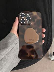 复古琥珀色小众高端质感手机壳带支架，适用于 17 Pro Max/17 Air/ 16 Pro Max、Apple 15 新款、14/13 全覆盖软壳防摔 16 Pro 保护套 12 - 棕色 - 查看 5